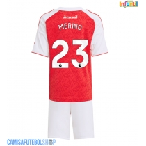 Camisa de time de futebol Arsenal Mikel Merino #23 Replicas 1º Equipamento Infantil 2025-26 Manga Curta (+ Calças curtas)